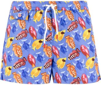 Kiton Zwembroek met Abstract Patroon - Heren - Strandmode - Veelkleurig - XL - Badmode