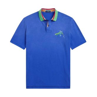 Ralph Lauren Polo Shirts, male, Blue, M, Blue polo shirt Classic Fit
