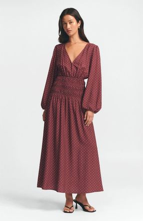 ST MRLO May Gather Dress in Crimson Spot at Nordstrom, Size 10