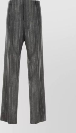 Versace striped wide-leg wool trousers