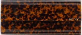 Jimmy Choo London Clutch rigida Sweetie in resina con motivo tartarugato