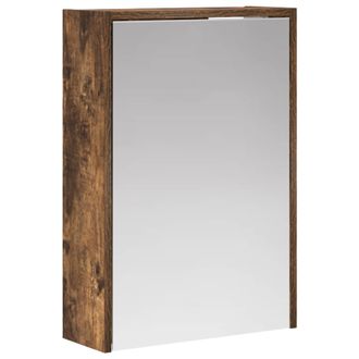 vidaXL Armario Con Espejo De Ba&ntilde;o Roble Ahumado 43 X 16 X 62.5 Cm Vidaxl