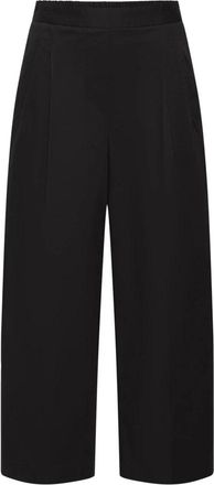 Ichi IHKate Wijde Broek - Dames - Wijde Broeken - Zwart - XS - Leer - Broeken