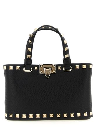 Valentino Garavani Black Rockstud Mini Satchel Bag