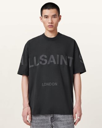 AllSaints Biggy Oversized Logo Print T-Shirt