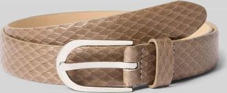 Weinmann Weinmann G&uuml;rtel aus echtem Leder mit Allover-Snakepr&auml;gung in Taupe, Gr&ouml;&szlig;e 100