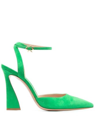 Gianvito Rossi Aura DOrsay suede pumps - Green