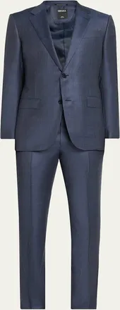 Ermenegildo Zegna Mens Ticweave Wool Single-Breasted Sport Coat