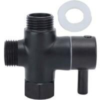 OEM V&aacute;lvula Desviadora De Ducha De 3 V&iacute;as G1/2, Brazo De Ducha De Cobre, V&aacute;lvula Desviadora Para Cabezal De Ducha De Mano, Color Negro - Crezuo