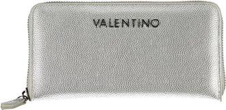 Mario Valentino Wallets & Cardholders, female, Gray, Size: ONE SIZE Silver Wallet with 4 Compartments and Coin Purse