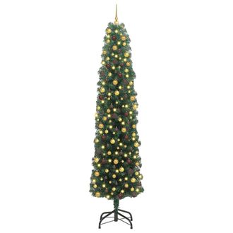 vidaXL &Aacute;rbol De Navidad Artificial Verde 240 Cm Pvc, Acero Y Pl&aacute;stico Vidaxl