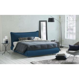 Dmora Dmora - Cama Matrimonial Dfecci, Cama Contenedor Con Tapizado De Tela Y Cabecero, 100% Made In Italy, Apertura Frontal, Adecuado Para Colch&oacute;n 160x190 