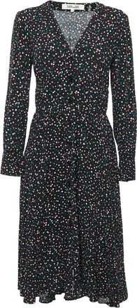 Diane Von Fürstenberg buttoned-front scattered-dots dress - Black