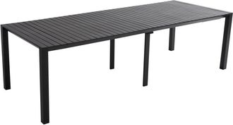 Oviala Mesa de jardín extensible 52/260 cm en aluminio gris