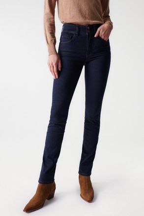 Salsa Slim-fit-Jeans SALSA Salsa Jeans Jeans Secret Slim, Damen, Gr. 30, L&auml;nge 32, blau, Obermaterial: 88% Baumwolle CO. 8% Polyester PES. 4% Elasthan EL., 