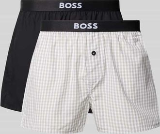 HUGO BOSS Boxershorts aus reiner Baumwolle im 2er-Pack in Mittelgrau, Gr&ouml;&szlig;e XXL