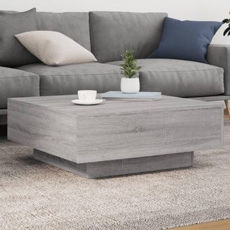 vidaXL Vidaxl - Mesa De Centro Madera De Ingenier&iacute;a Gris Sonoma 80x80x31 Cm