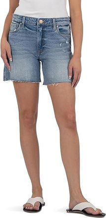 Kut from the Kloth Hailey High-Rise Shorts with Raw Hem Womens Shorts Focus : 14 6, Cotton/Denim/Spandex
