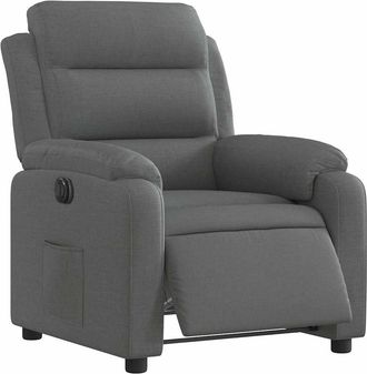 vidaXL Vidaxl - Sill&oacute;n Reclinable El&eacute;ctrico De Tela Gris Oscuro