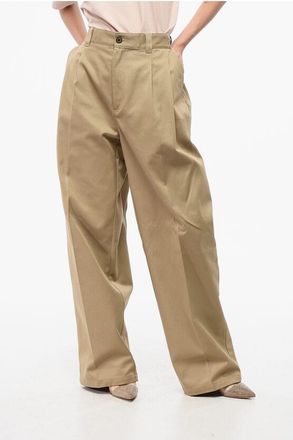 Maison Margiela MM0 Gabardine Cotton Pants with Check Detail size 40
