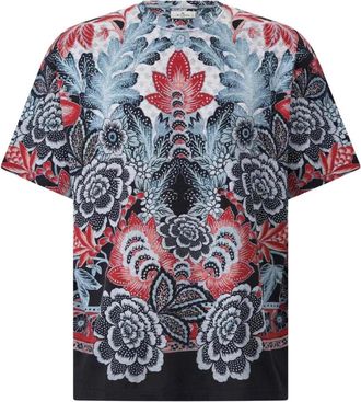 Etro T-shirt met Paisley-patroon - Heren - T-shirts - Veelkleurig - M - Katoen - Tops