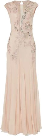 Temperley London Lilly floral-embellishments silk gown - Pink