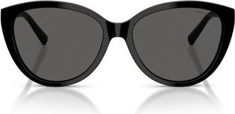 Tiffany & Co. 56mm Cat Eye Sunglasses in Black /Dark Grey at Nordstrom