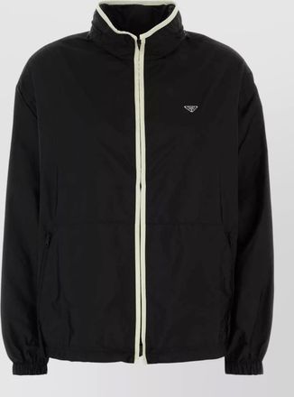 Prada recycled nylon hooded bomber jacket