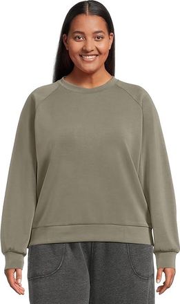 Prana Shea Crewneck Womens Sweatshirt Thyme : LG (Womens 12-14), Modal/Polyester/Spandex