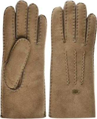 Emu Beech Forest Handschoenen - Dames - Accessoires - Beige - Maat: M/L Leer