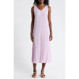 Eileen Fisher Pleated Silk Midi Dress in Wild Orchid at Nordstrom Rack, Size Medium
