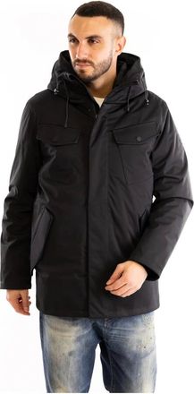 People of Shibuya Hombre, Abrigos, Negro, Talla: 2XL