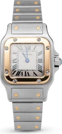Cartier Pre-owned Cartier Santos Silver Opaline Dial Ladies Watch W20012C4