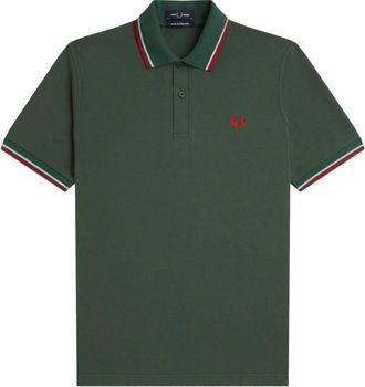 Fred Perry Hombre, Camisetas, Verde, Talla: S