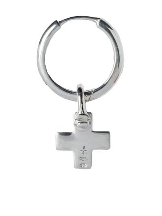 Parts Of Four Oorbel met kruis amulet - Zilver