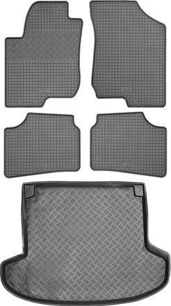 OEM Juego De Alfombrillas De Goma Para Coche Y Alfombrilla Para Maletero Para Kia Ceed I Kombi (2006-2012)