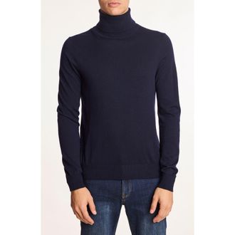 Paisley & Gray Fine Gauge Turtleneck Sweater in Navy at Nordstrom Rack, Size Xx-Large