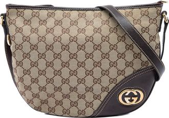 Gucci Pre-owned Gucci Medium GG Canvas New Britt Half Moon Crossbody Ladies E23JQ6OBYDJS3W2O