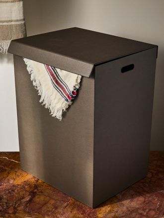 Giobagnara Parma Leather Large Laundry Basket