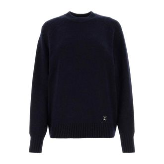 Chlo&eacute; Marcie-plaque Cashmere Blend Jumper - Heren - Cashmere truien - Blauw - M - Wol - Truien & Vesten