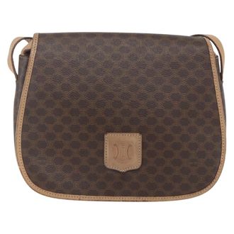 Celine Vintage Macadam Canvas Brown Canvas Backpack Bag (Pre-Owned)
