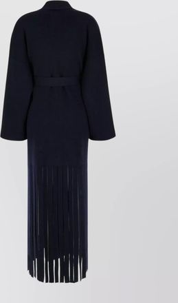 Alanui fringe detailed wool blend coat