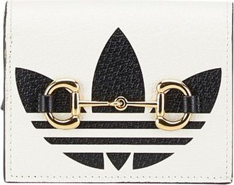 Gucci Black White Leather Chain/Shoulder Wallet (Pre-Owned)
