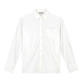 Olaf Hussein Shirts, female, White, Size: S Drapey Asymmetric Shirt