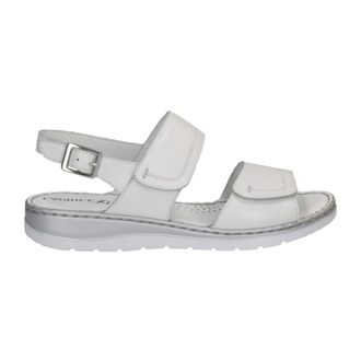 Caprice Witte Open Platte Sandalen Vrouwen - Dames - Sandalen - Wit - 37 EU - Schoenen