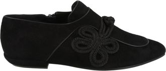 Ferragamo Womens Althea Suede Loafers In Black