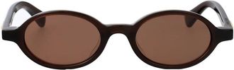 Bottega Veneta Klassieke Ovale Zonnebril - unisex - Zonnebrillen - Bruin - 47 MM - Accessoires