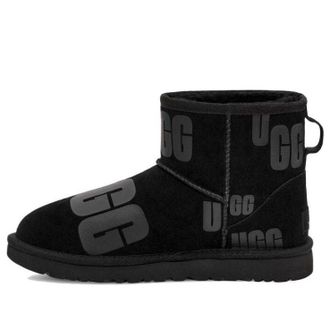 UGG (WMNS) UGG Classic Mini Scatter Graphic Black Gray 1130574-BLK
