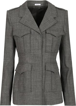 Alexander McQueen Jassen, Dames, Grijs, M, Wol, Uniform Jas