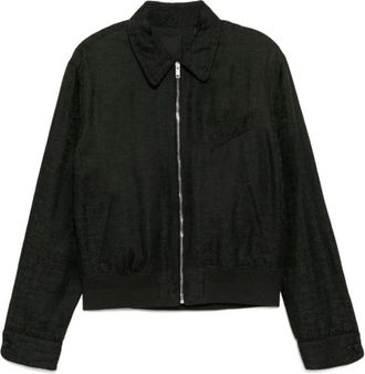 Givenchy Bomber Jackets, male, Black, M, Black Monogram Jacket with Zip Fastening